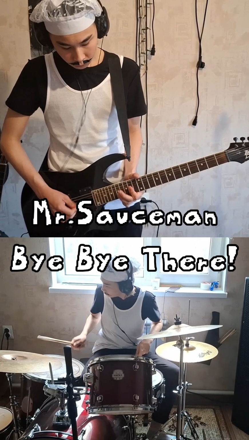 Mr. Sauceman — Bye Bye There! Instrumental cover of Pizza Tower OST made by me and bassman @PRK_Suba . Thanks Tour de Pizza for the best game ever!! especially Mr Sauceman ;) sorry if something looks out of beat!#pizzatower #music #cover #peppino #cosplay #garageband 