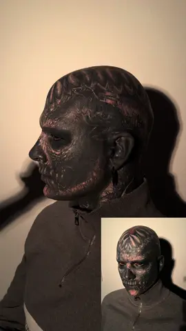 30 minutes of full face make-up summarised in under 3 minutes…enjoy it  #makeup #fyp #explore #extreme #facetattoo #paranormal #transformation #bodysuit #inprogress #tattoolifestyle #tattooinspiration #transitionreels #coveruptattoo #horrorart #darkart #tattooart #bodymodification #eyeballtattoo #blackandred #tattoos #inked 