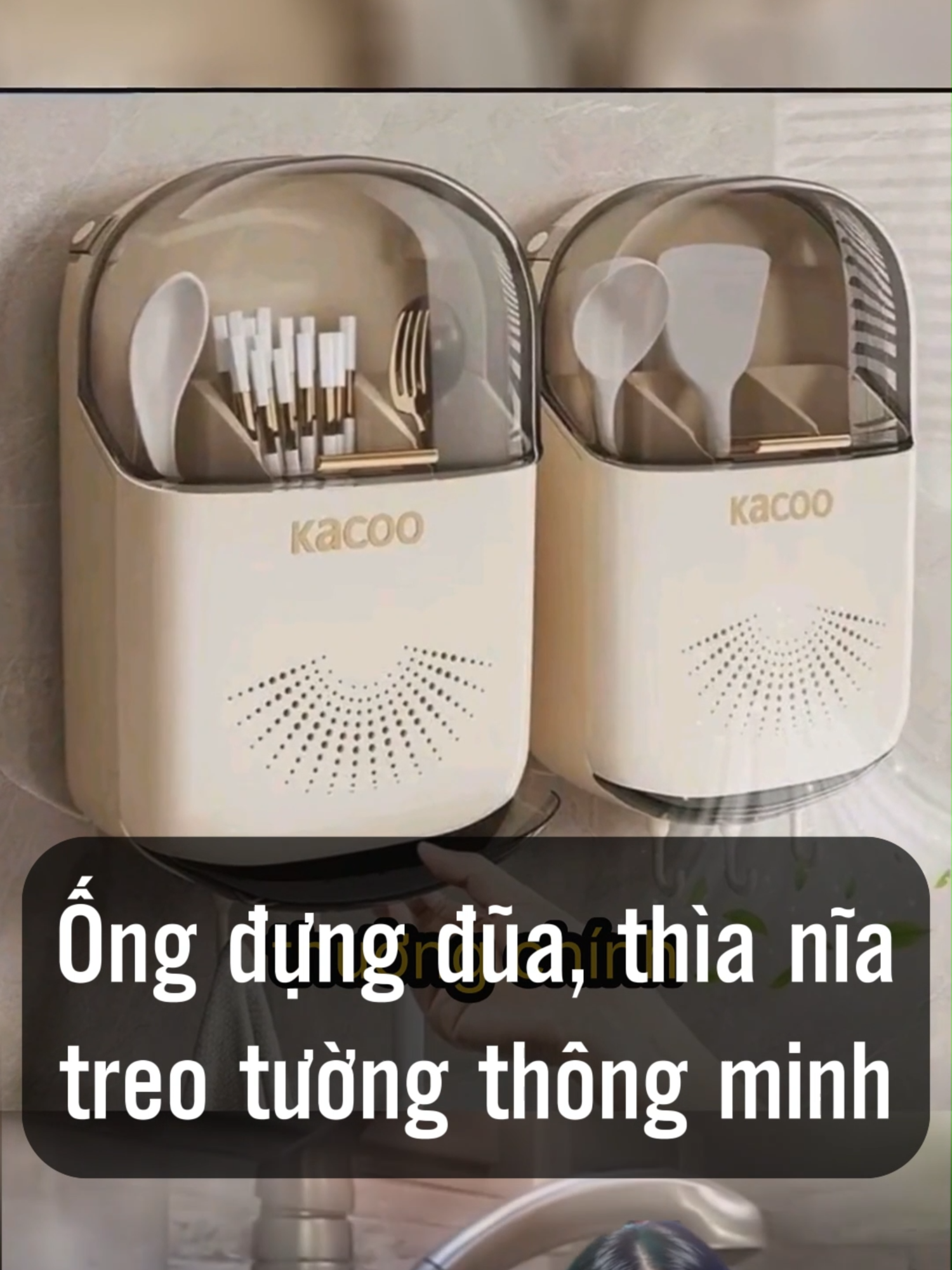 Ống đựng đũa, thìa nĩa treo tường thông minh #ongdungdua