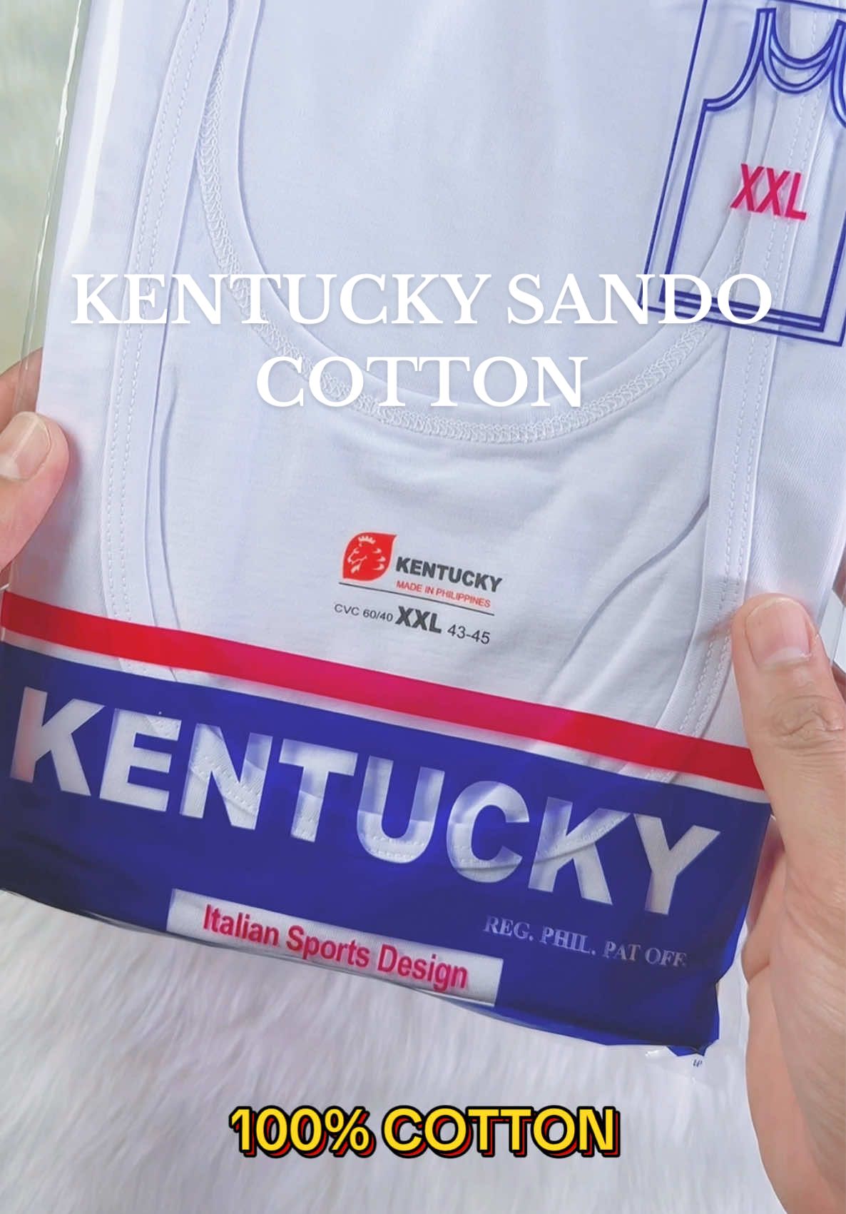 Maganda talaga ang quality ng kentucky sando 100% cotton at magpahanggang ngayon eh andito pa rin still subok na subok na ng nakakarami.#sandoformen #kentuckysandoforadult 