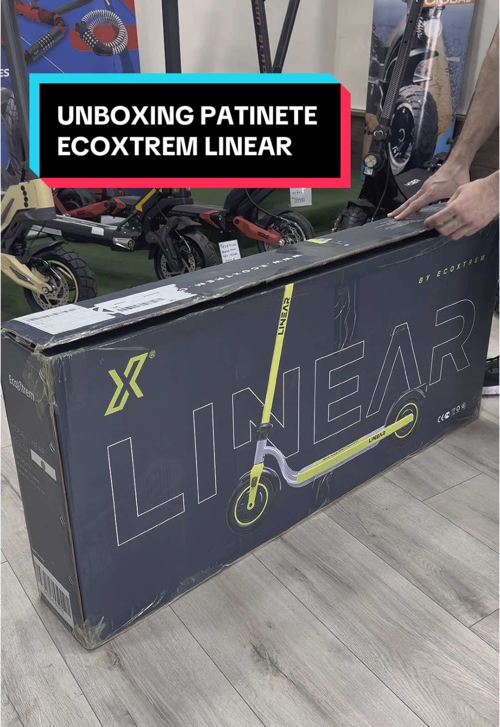 Unboxing patinete eléctrico Ecoxtrem Linear 🛴 Uno de los patinetes más económicos del mercado con unas calidades increíbles ✅ #electricscooter #patineteelectrico #taller #parati 