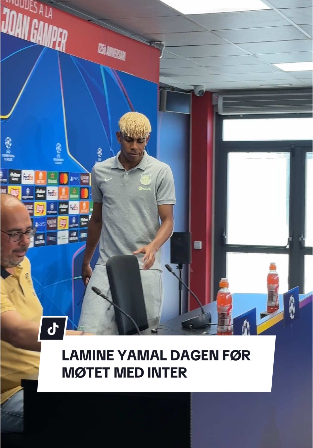 Lamine Yamal på pressekonferanse dagen før møtet med Inter💥 #lamine #yamal #ucl #barcelona #inter 