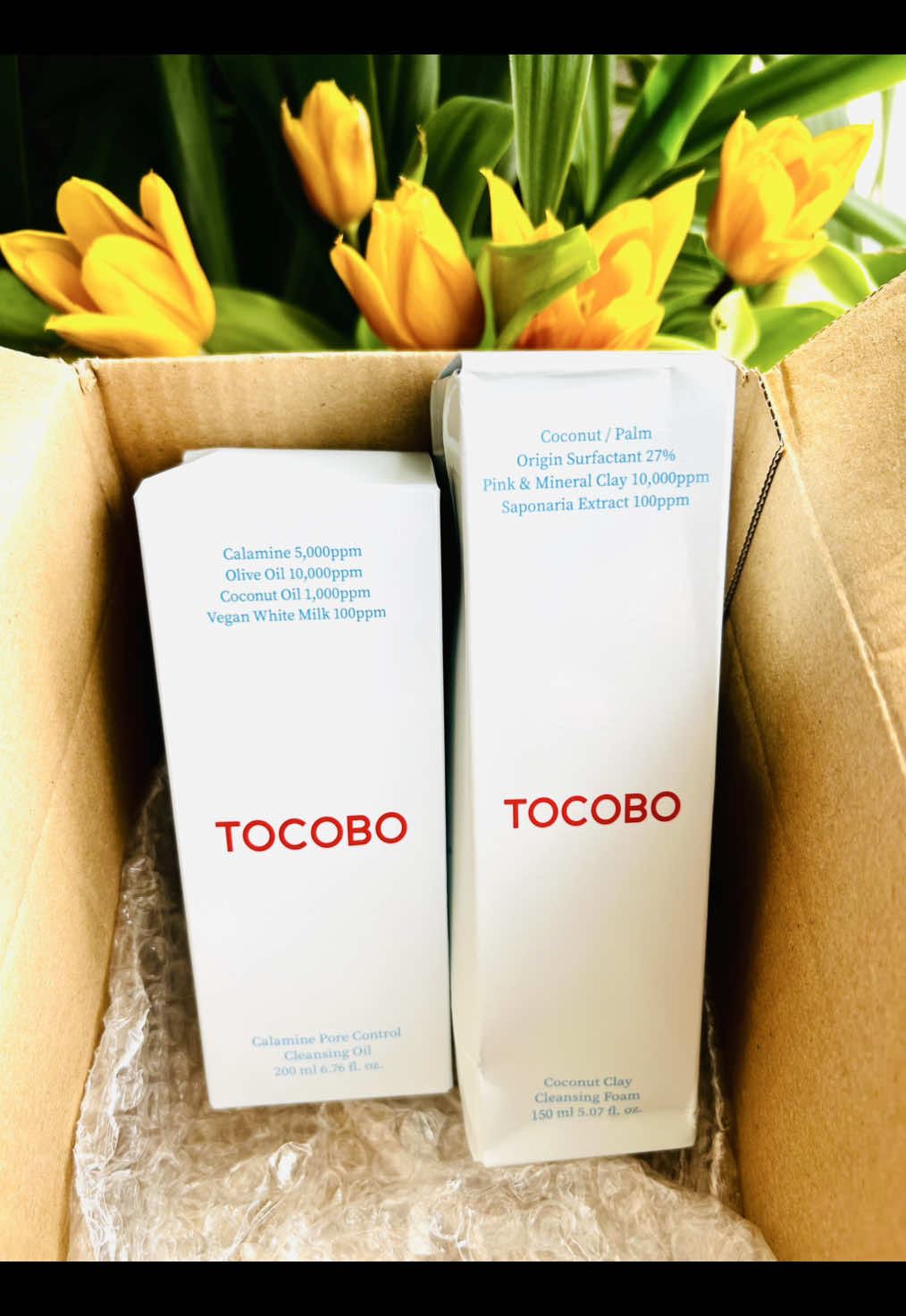 AD | ✨ TOCOBO ✨ exclusive campaign  #TOCOBO #tocobocleansing #tocobopartner #CalaminePoreControl #CoconutClayCleanser #GentleDeepClean #PoreCare #HydrateAndPurify #DoubleCleansing #tocobocollab #tocobocrews #tocobofriends on your product video. I was received bundle TOCOBO Calamine Pore Control Cleansing Oil + Coconut Clay Cleansing Foam 💛💛💛💛 Cant wait to try them 💛 @tocobo_influencers @TOCOBO @YesStyleInfluencers @YesStyle  💛💛💛