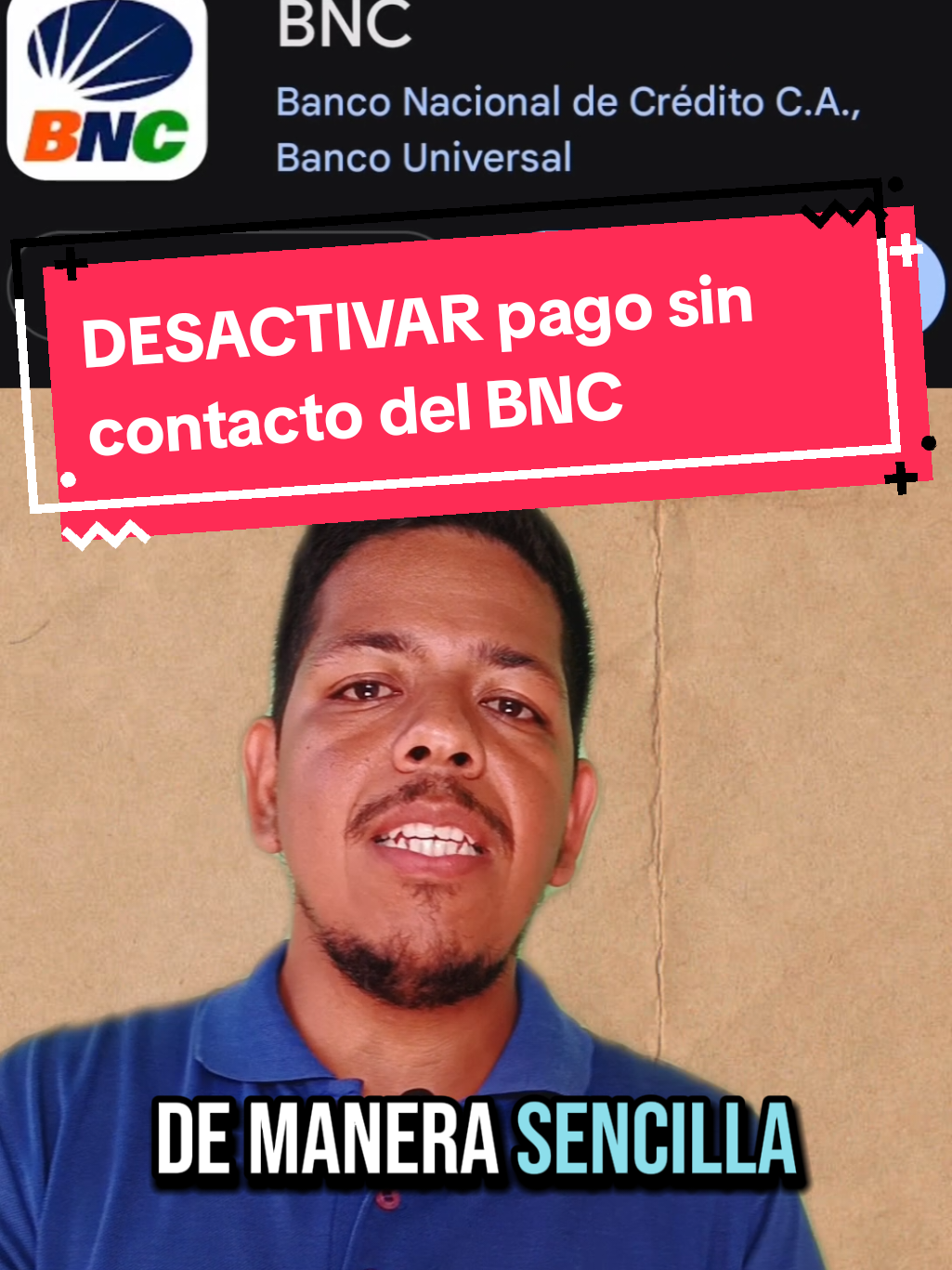 Respuesta a @frankiviliCómo desactivar el pago sin contacto del banco BNC Banco Nacional de Crédito. Aquí te explico. #banco #bnc #nacional #credito #fredman #pago #sin #contacto #curso #enseñanza #explicacion #contactless #fyp #parati #feed #venezuela #miraesto #nosabias #curioso #soyfredman 