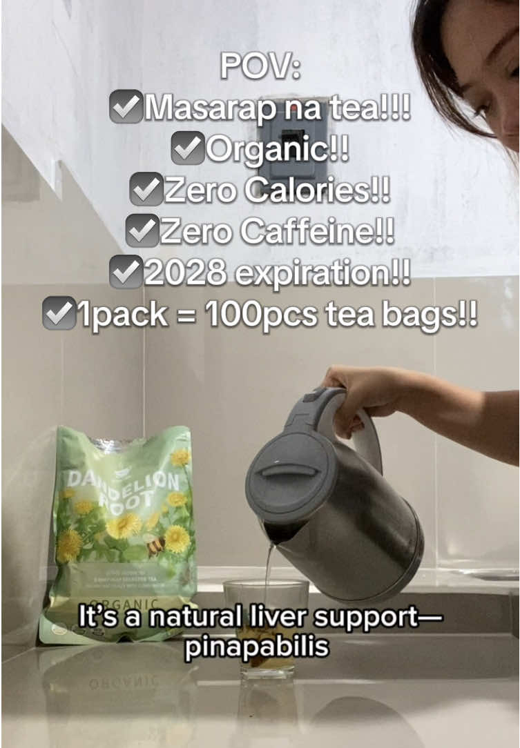 Hi ladies, quick health tip—lalo na kung may ovarian cysts kayo or hormonal imbalances. Alam niyo ba, one of the most underrated ways to support hormone health is through liver detox? Kasi kapag hindi maayos ang liver function, naiipon ang excess estrogen—at ‘yan ang nagti-trigger ng hormone-related cysts. That’s why I personally drink dandelion root tea. It’s a natural liver support—pinapabilis niya ang pag-flush ng excess hormones, so your body can reset and rebalance. No synthetic meds, no side effects—just one cup a day, and consistent results over time. Since I started using it, mas naging stable ang cycle ko, less bloating, and mas magaan ang pakiramdam. Kaya I recommend it—especially sa mga babae na hirap sa cysts or hormonal swings. If you’re looking for something natural, proven, and simple—this is it. Try mo, and see the difference for yourself. #dandelionroot #tea #sipter #trending #fyp 