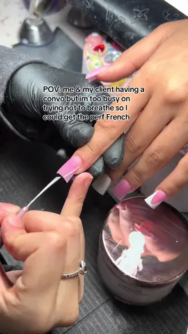 Mind be blank asf lol DONT MOVE!! #nailtechhumor #nailtechlife #fyp #french #nailart 