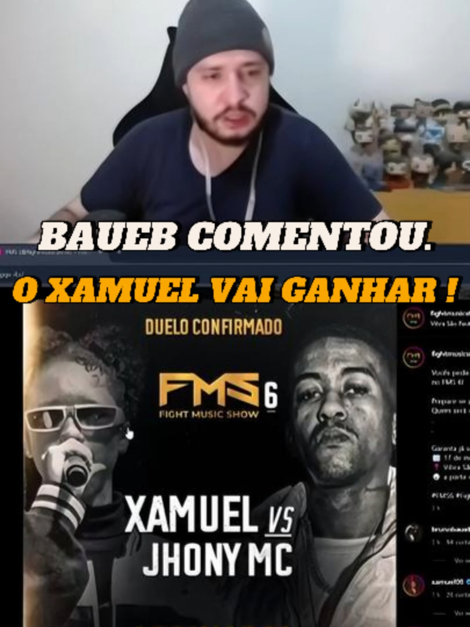BAUEB FALOU SOBRE QUEM ELE ACHA QUE VAI GANHAR NA LUTA ENTRE JHONY E XAMUEL #baueb #jhony #xamuel #luta  #treta
