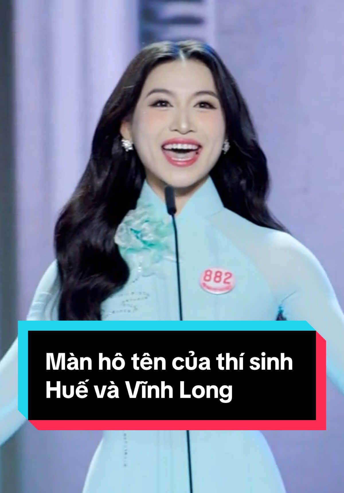 Màn hô tên của thí sinh Huế và Vĩnh Long tại đêm Chung khảo HHVN2024 #chungkhaohoahauvietnam2024 #missvietnam2024 #hoahauvietnam #hhvn2024 #rangrovietnam #tienphong #hoangthanhmedia