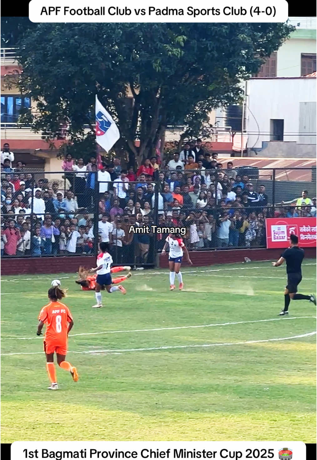 APF Football Club vs Padma Sports Club (4-0)  1st Bagmati Province Chief Minister Cup 2082 National Women's Football Tournament 🏟️ #football #Nuwakot #cup 
