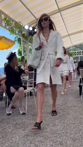As the industry anticipates Matthieu Blazy’s debut next October, the @chanelofficial studio team unveiled the French luxury house’s cruise 2026 collection today in Lake Como. #TikTokFashion