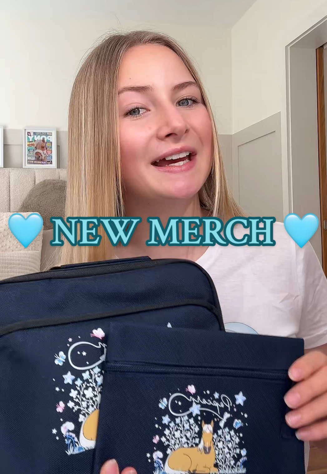 Shop my new merch now at PonyMag.com 🩵🌙🍿 #fyp #harlowlunawhite #equestrian #harlowwhite #harlow #merch #harlowandpopcorn #popcorn #popcornthepony 