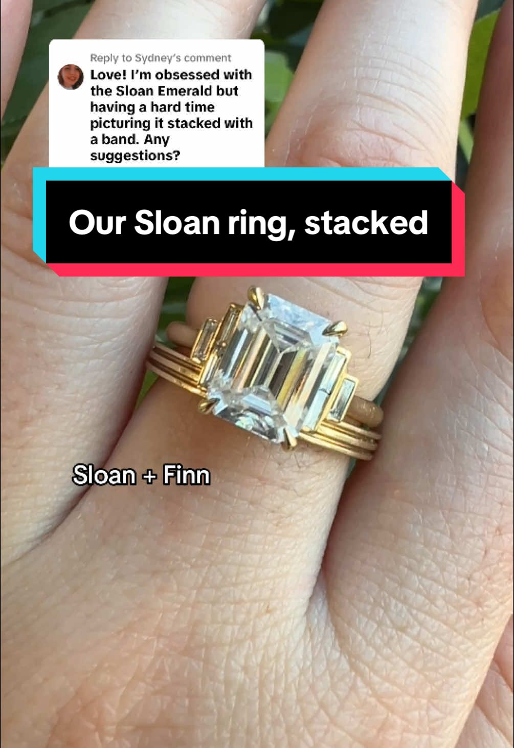 Replying to @Sydney absolutely!! #jewelrydesigner #engagementring #engagementrings #engagementringinspo #labgrown #labgrowndiamond #antiqueinspired #weddingring #emeraldcut #moissanite #moissaniteengagementring 