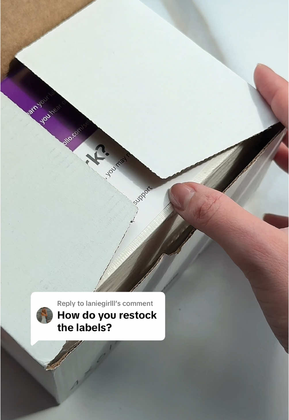 Replying to @laniegirlll  How to easily refill your Rollo thermal printer #labelprintertips #shippingtips #inklessprinter 
