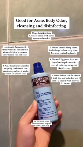 Must have ngayong tag-init para iwas body odor!!! Halo lang sa water and use as body wash din #skincare #skincleanser #cleanser #betadine #betadineskincleanser #bodyodor #bodycare #bodycareroutine 