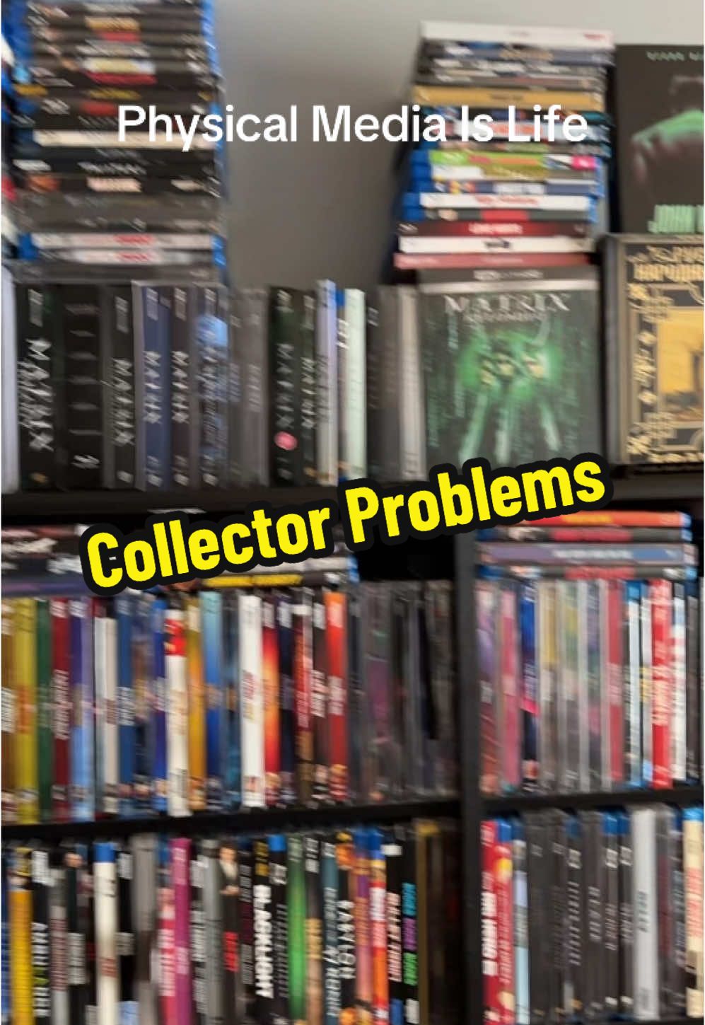 Anyone else have this struggle? #collectorproblems #collection #fyp #funko #physicalmedia  #bluray #disney #helluvaboss #dvd #collector #moviecollection #collector 