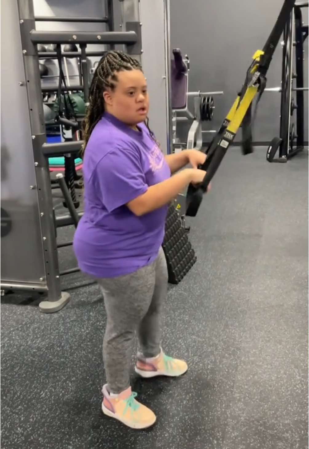 Love working with this girl. So strong and courageous!!💪🏽 💪🏽  #Fitness #workout #fitnessmotivation #gym #autism #healthy #specialneeds #Love #girl #sports #personaltrainer @ROCHESTER NY 📍 @Autism of TikTok @Stories About Autism 