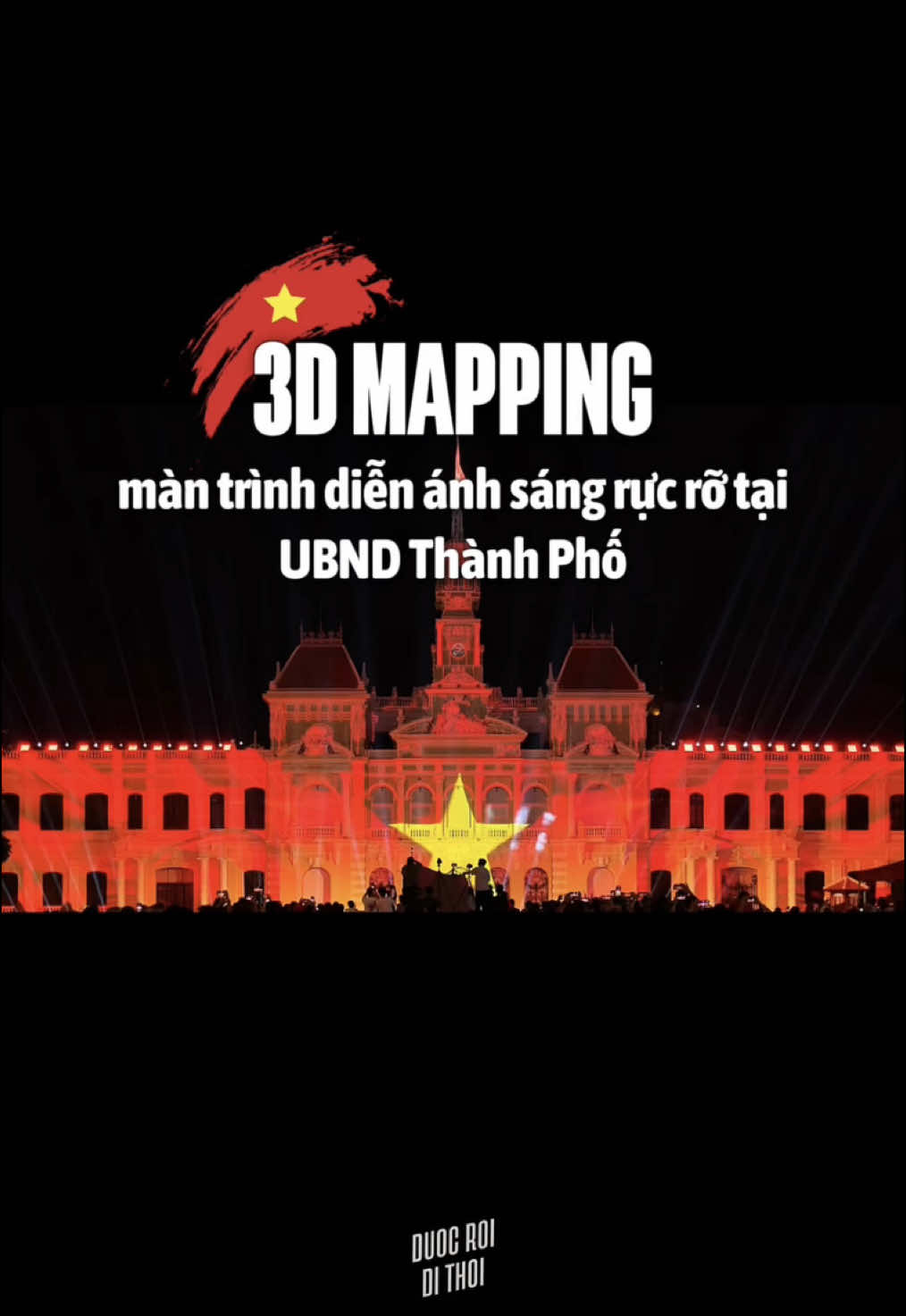 Màn trình diễn rực rỡ ánh sáng tại UBND đến từ Team Việt Nam #30thang4 #giaiphongmiennam #VietNam #3dmapping #saigon 