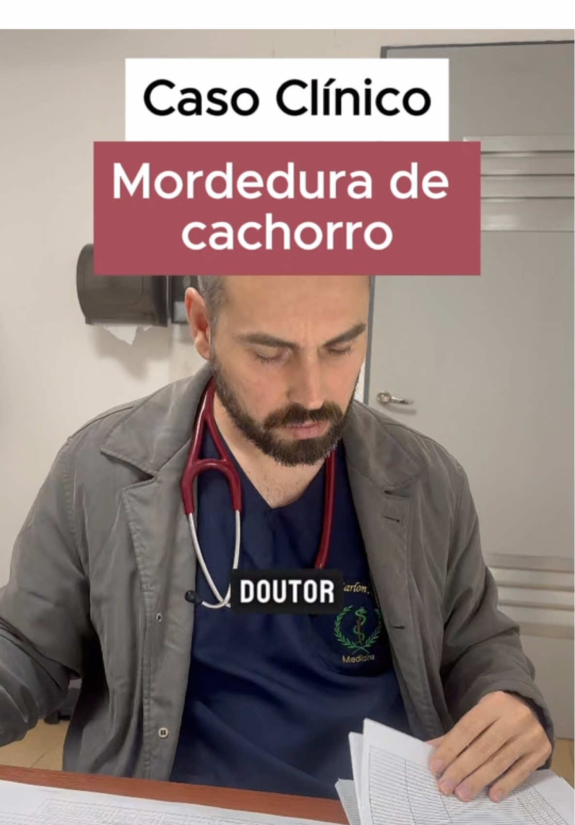 Caso clínico: mordida de cachorro. #medicina #semiologia #mordidadecachorro #infectologia 