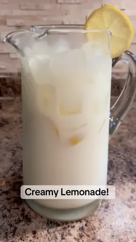 Creamy Lemonade! #food #foodies #foodtiktok #fyp #recipes #yummy #easyrecipesathome #creatorsearchinsights #lemonade #drinktok #summerdrink #lemon #refreshingdrink 
