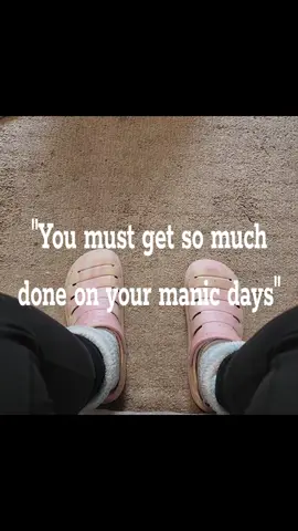 Manic days are filled with anxiety-riddled pacing. I can't sit down for long nor can I force myself to stick with a task for long. #bipolar #depression #manic #pacing #anxiety #MentalHealth