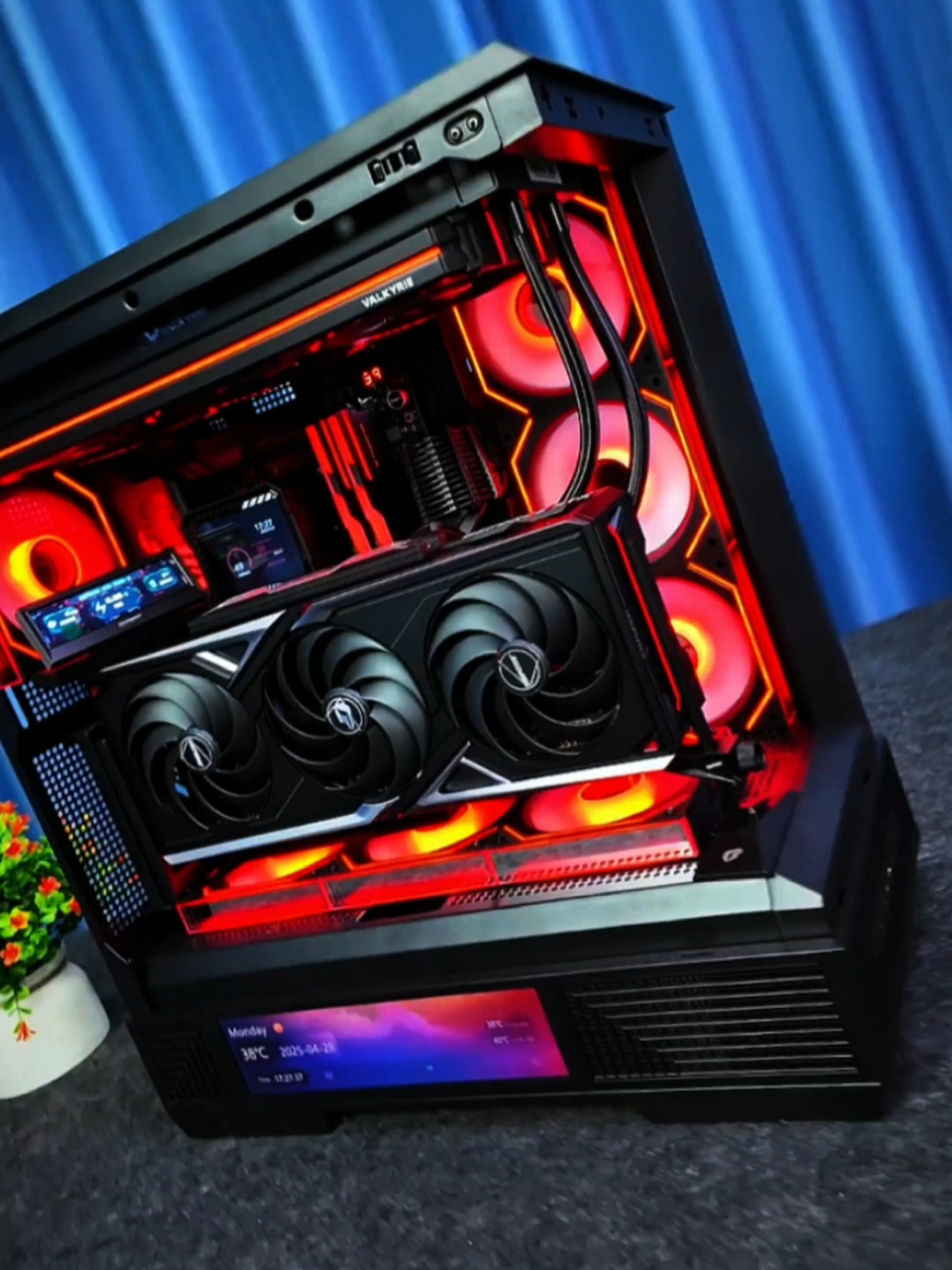 Build Black PC : Ryzen 9 9950x3D - X870-F ROG with RTX 5090 Vulcan 🖥️🖥️🥰  #PC #pcbuild #gaming #pcgaming #amd #asmr #fyp #Foryou 