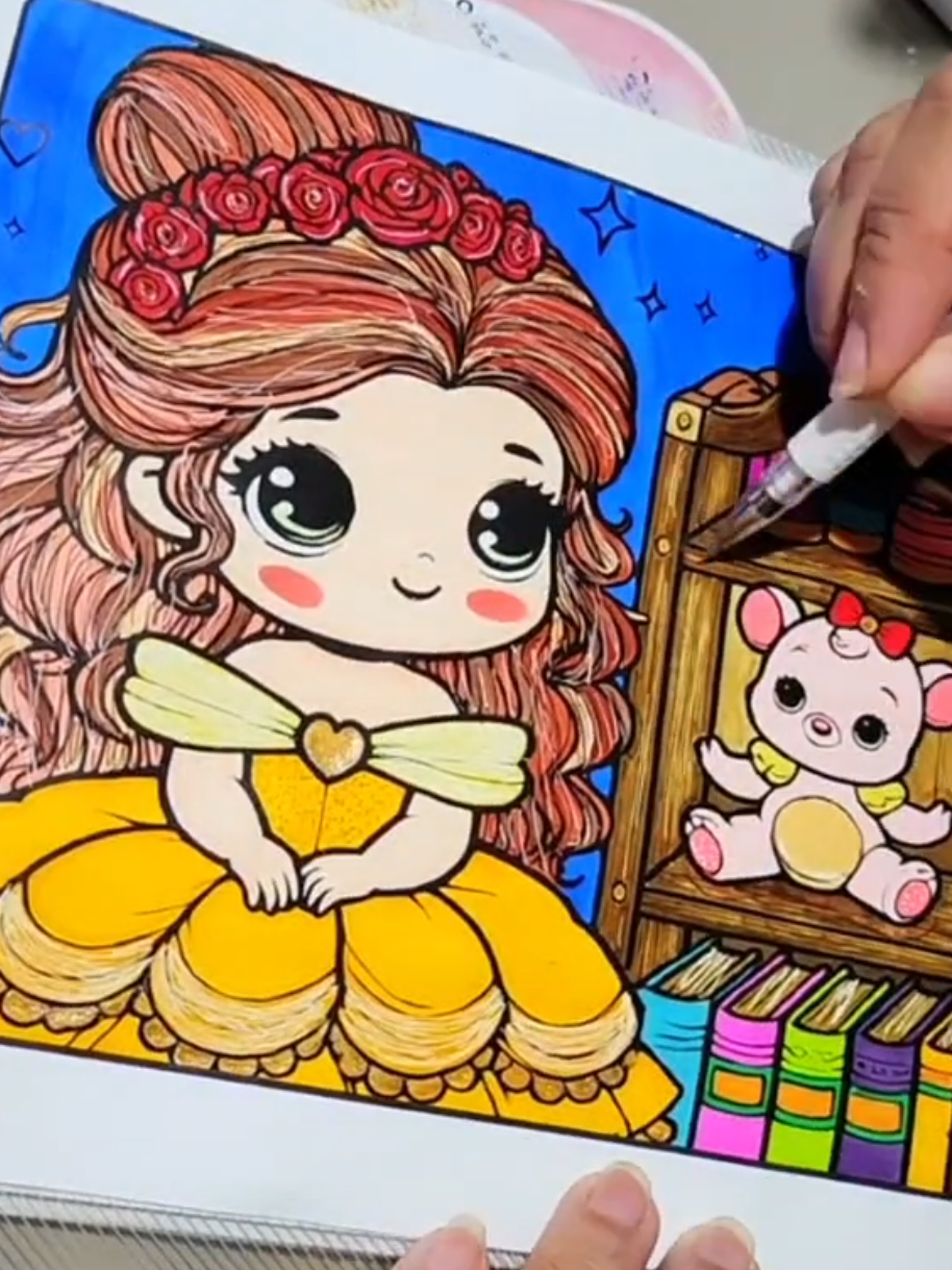 Nossa Bela! Em comemoração aos nossos 700 seguidores! ❤️#Disney #Belaeafera #pintura 