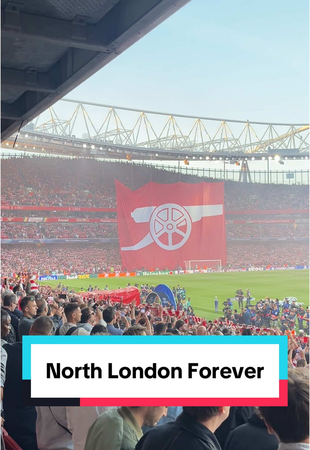 Out of words: London North Forever. #arsenal #psg #emirates #ucl #championsleague #london #TikTokDeportes #sportstiktok 