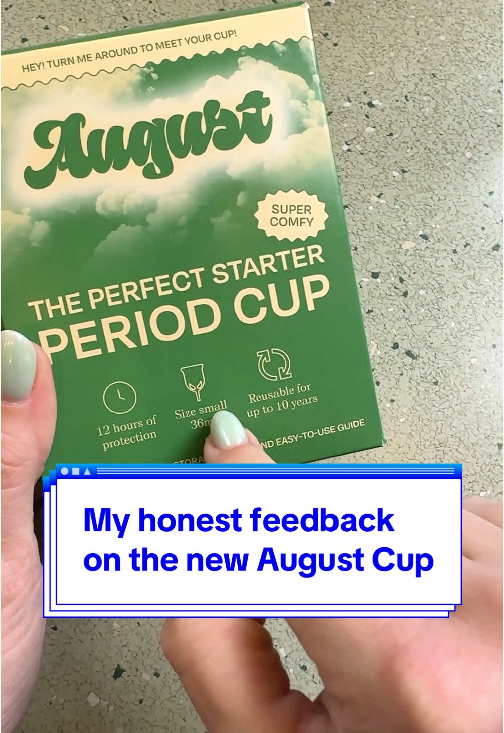 My honest thoughts (not review) on the new @It's August menstrual cup. They sent one cup my way. Very cute. And packaging would look amazing in our store. But, I’d be the first to point new cup users towards a firmer cup or make sure they know softer cups can be challenging to open at first. I now have an IRL period store so we can do that for customers. Diameter size is SO important for cups. Not offering a larger option means folks like me (old, haggard, tired) can’t wear this cup. It would walk itself right out of me. Which is why I use a disc 🙃 #cuptok #periodtok 