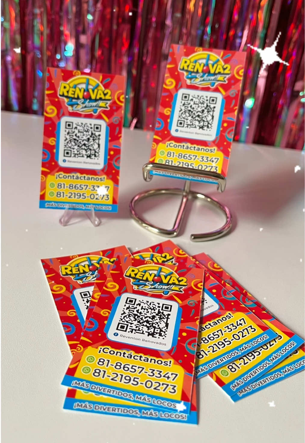 Tarjetas de presentación super coloridas para @renova2show 🤡🎉🎈 Gracias por depositar su confianza en nuestro trabajo 🙌🏻 - Servicios y productos 100% garantizados🌟 - Impresión de tarjetas y diseño  #tarjetasdepresentación #showinfantil #show #Diseño #tarjetaspersonalizadas #tarjetas #emprendimientos #emprendedorasregias #Diseñopersonalizado #emprendedorescreativos #arinstudio