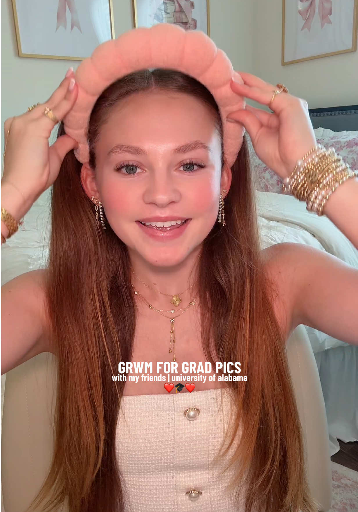 next time we will be getting ready for my graduation🤭❤️i’m so excited! #grwm #Vlog #routine #makeup #photoshoot #productive #college #graduation #universityofalabama #relatable #reality #gradpics #friends #cordtour #foryou #fyp