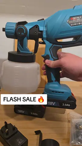 Get painting done before the Summer with this cordless 18v paint sprayer from Ronatly. #paintsprayer #paintspraying #spraying #DIY #diyproject #Home #garden #painting #paint 