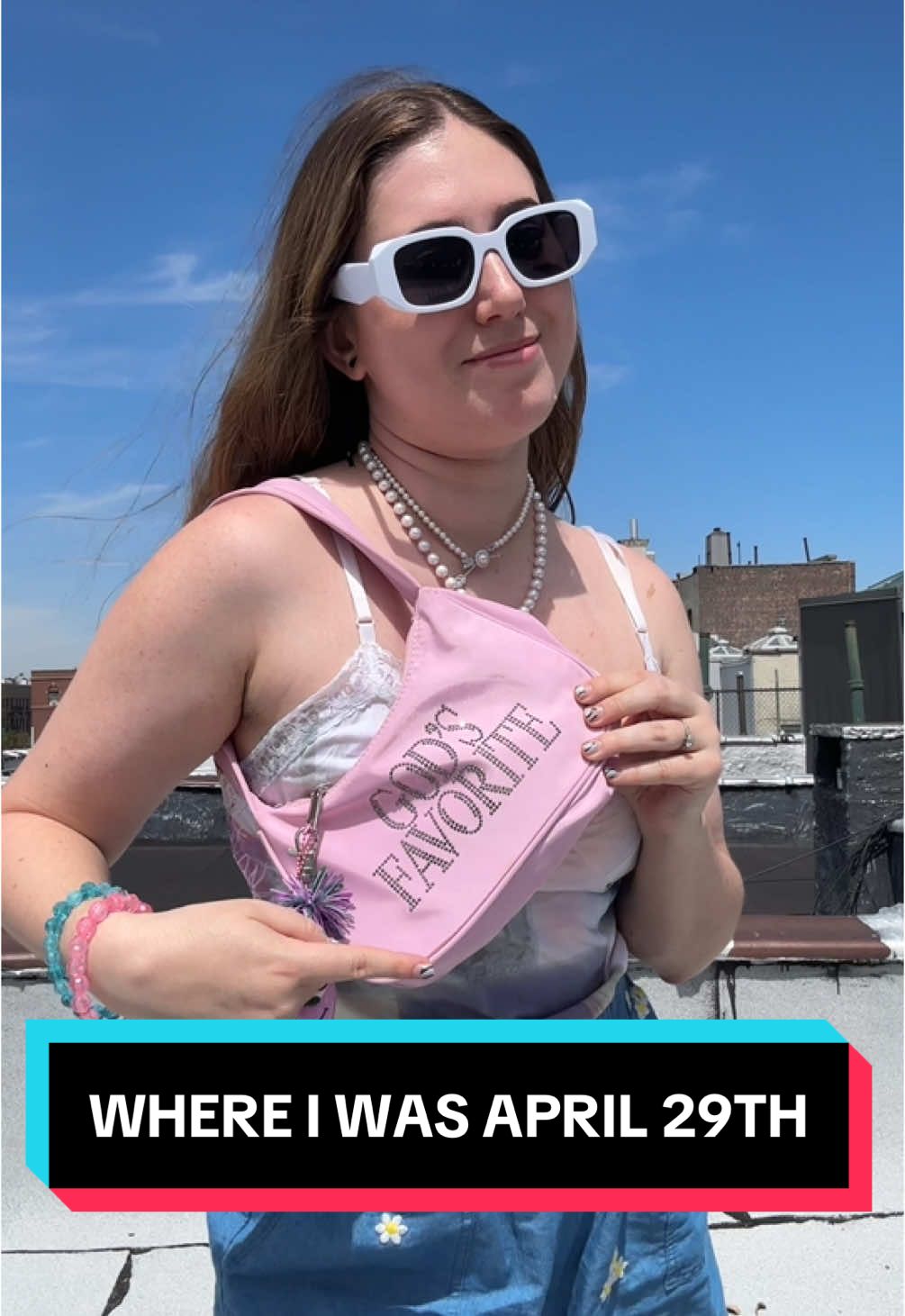 Rewearing the dress I wore to the Eras Tour on this very warm April 29th 💗 styled it as a shirt by tucking it into my shorts! #april29th #swiftietiktok #maximalistfashion #maximaliststyle 