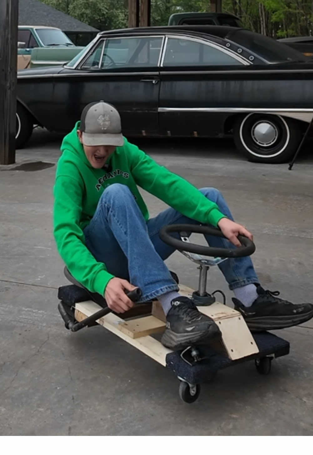 Crazy Cart ~ Furniture Dolly 🏎️ #DIY #crazycart #driftkart #drifting #junkyard #abandoned #forgotten #junkyardjack #rancherokid #cleftstrong