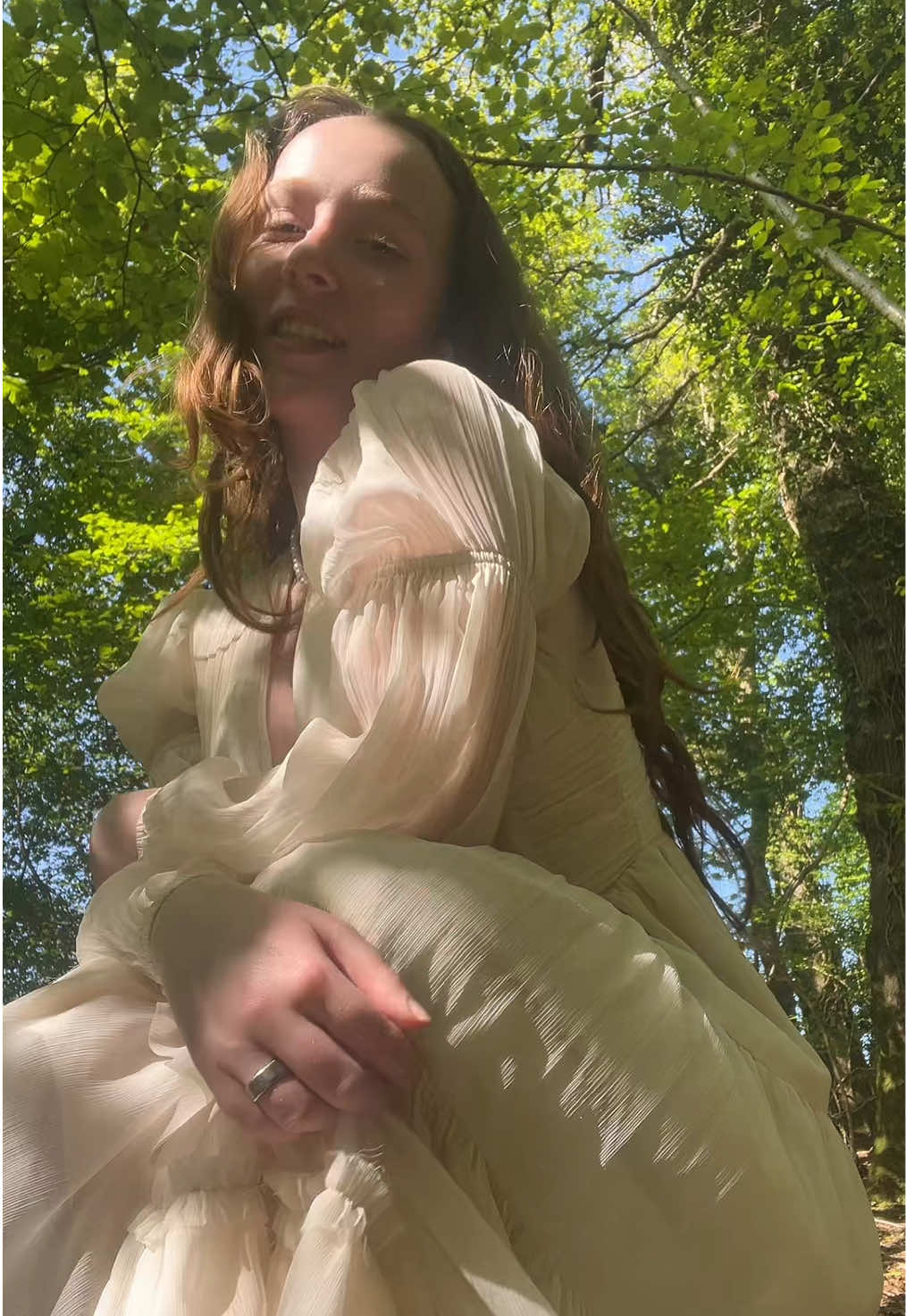 I feel so pretty in this dress Dress from Reclaimed Vintage By @asos  #whitedress #medievaldress #vintagedress #redhead #dressstyle #fashioninsp #OOTD #trending #creatorsearchinsights 