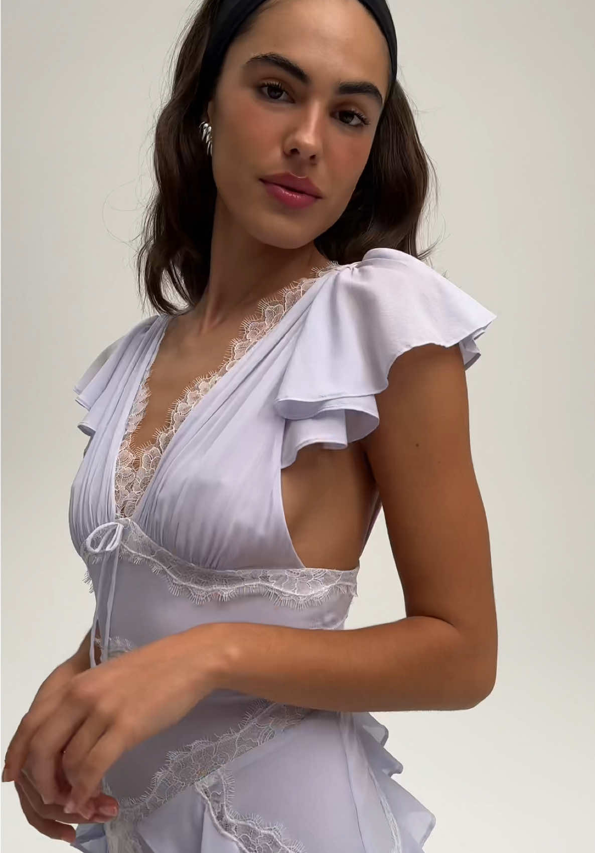 For the glamorous and romantic Muse 🪻🤍 The Adriana Gown #forloveandlemons 