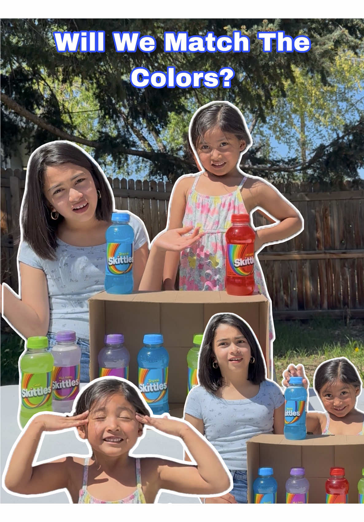 “Can we match the Skittles flavor to the drink just by the color?!  #SkittlesChallenge #TasteTest #FamilyFun #DrinkChallenge #FelixFamily 