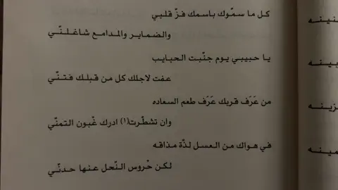 عفت لأجلك كل من قبلك فتنّي .. #fyp 