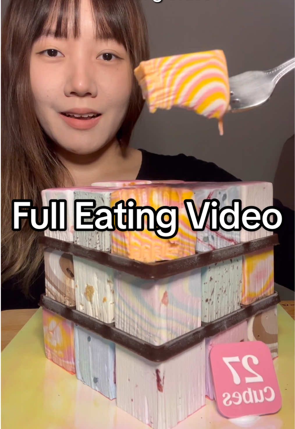 Baskin robbins ice cream cake full eating video❣️