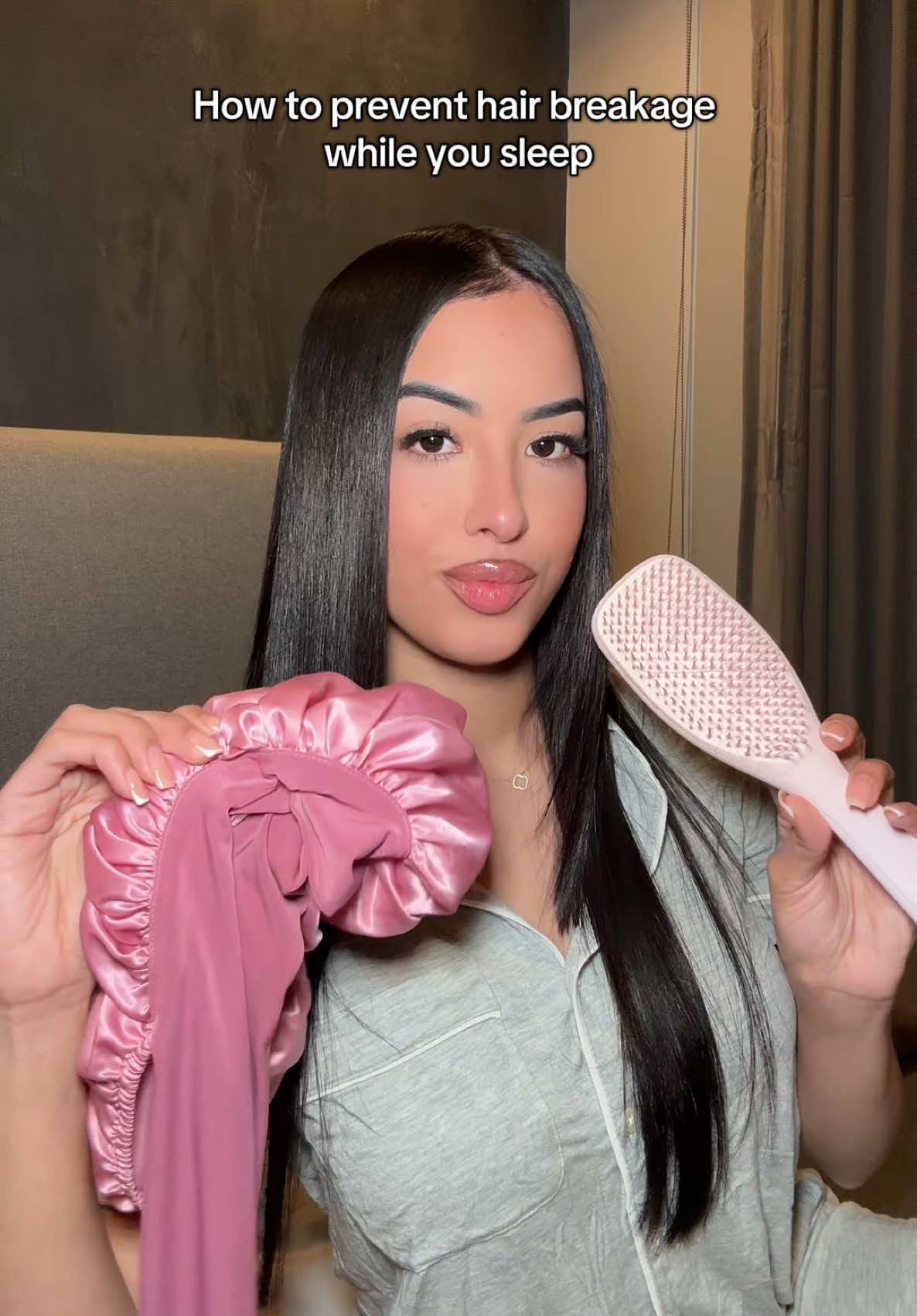 If you are not sleeping with a bonnet or tubi then wyd?? you will wake up with silkier, softer hair 🫶🏼  #creatorsearchinsights #silkbonnet #bonnet #protectivestyles #haircare #sleeproutine #hairtok #fyp #fypシ #silkyhair #healthyhair #hairtips 