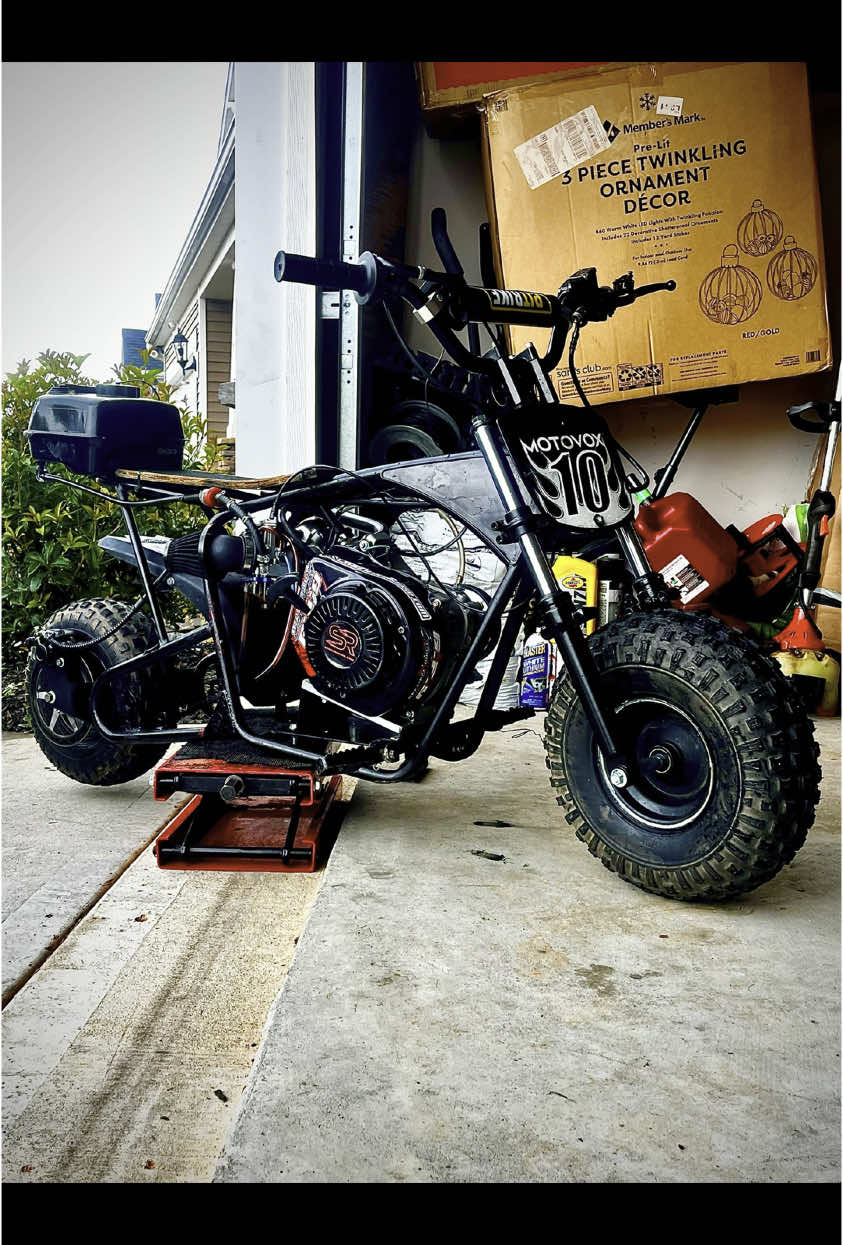 Last pass before I port the head, add venom 1.2s and new mikuni Flatslide !!… #minibike #minibikelife #minibikes #modifiedminibikes #fastminibike #196cc #megamoto80 #testandtune 