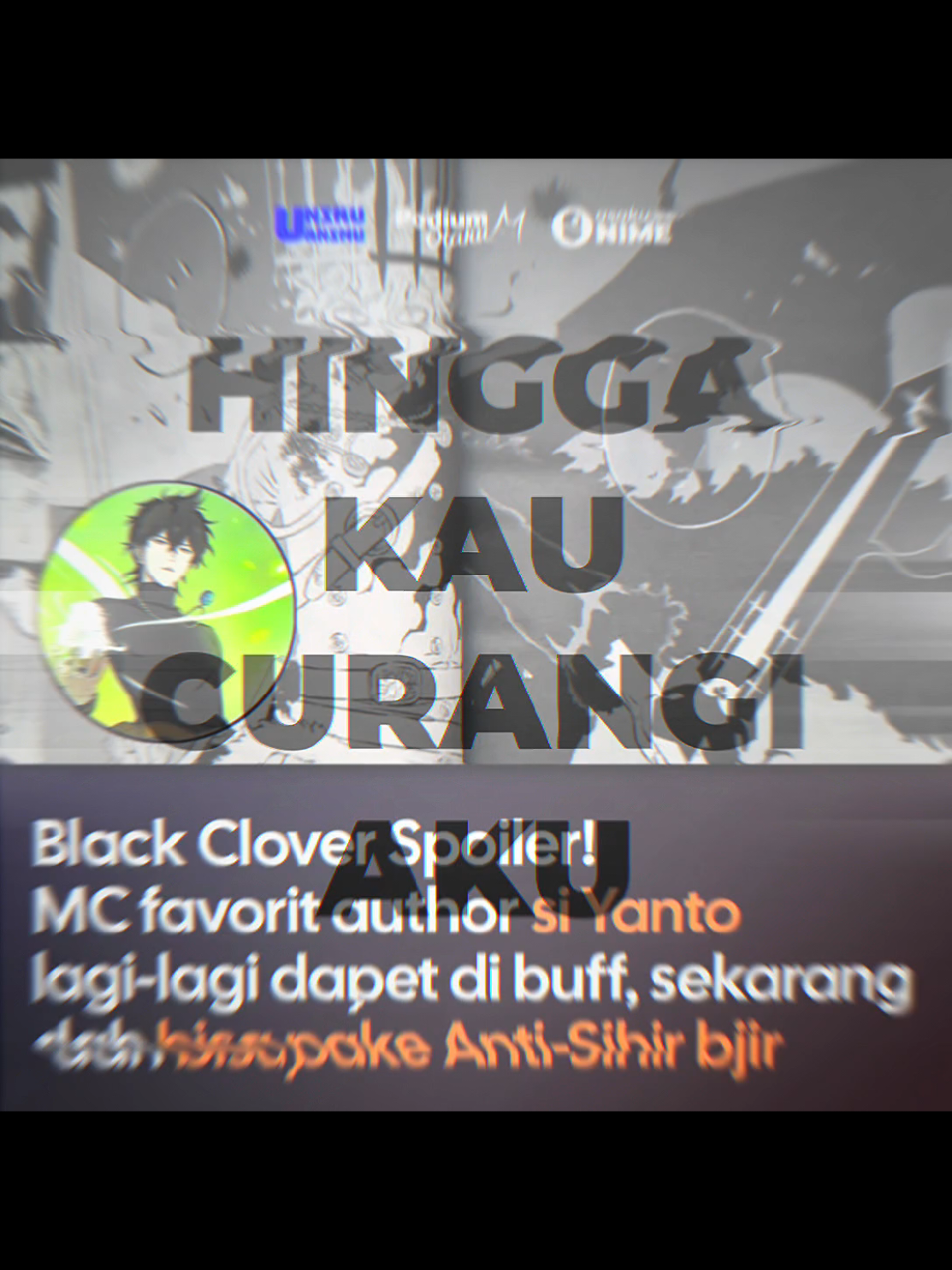 black Clover❌ yuno Clover✅ ni author wajib di gimanain nih?  #fyp #anime #blackclover #manga #edit #asta #yuno #author #hewan 