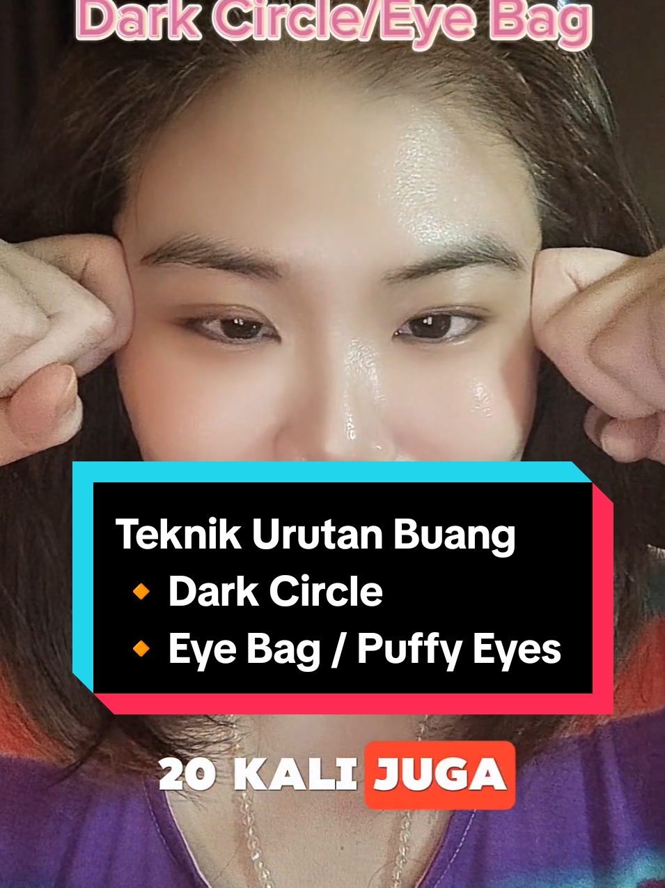 5 langkah setiap mlm sebelum tidur utk menghilangkan Dark Circle dan Eye Bag #awetmuda #guasha #antiaging #kecantikankulit #darkcircles #eyebags #beautytips #cikgusamm #skincare 