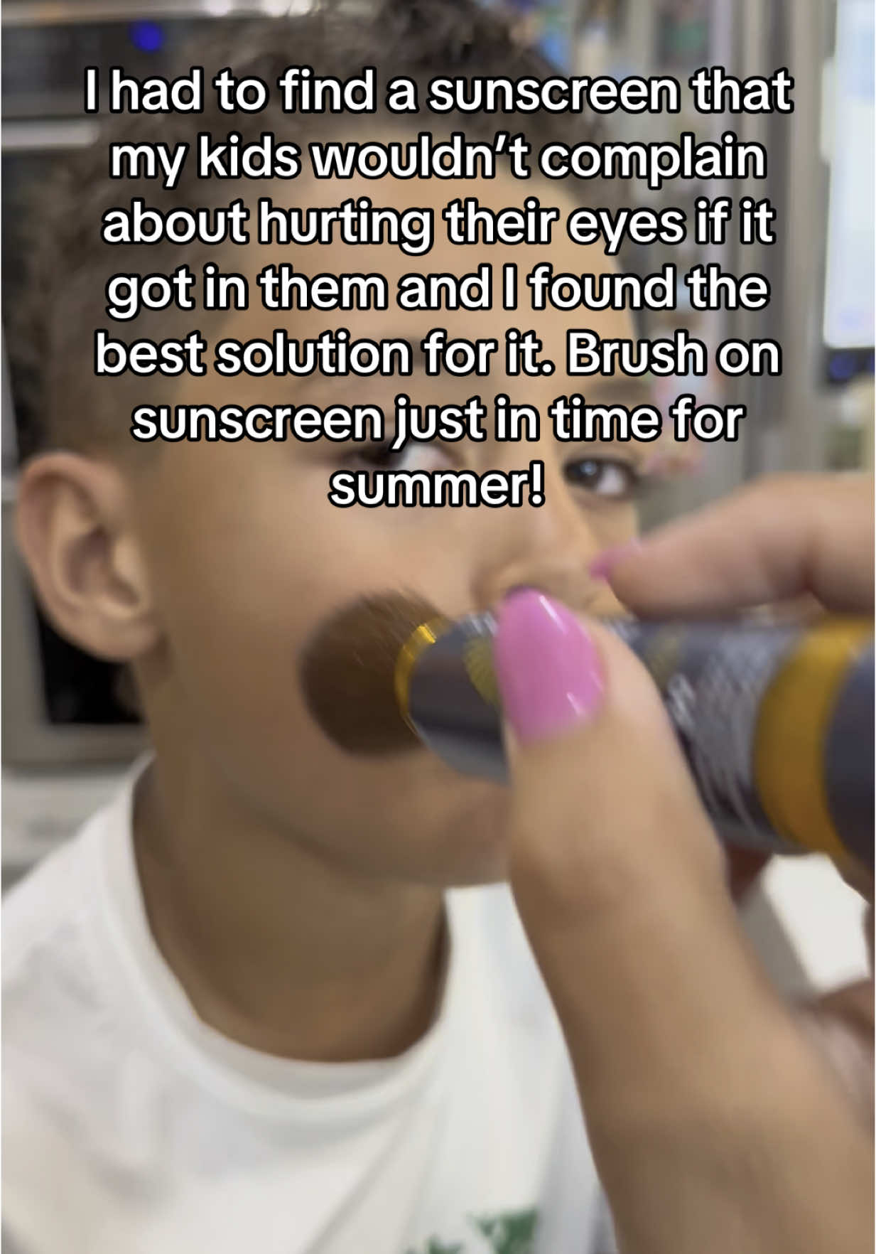 If you are always outside like my family and need a good easy to apply sunscreen that your kids will not fight you on this is the sunscreen for you. We have gone through so many different types sunscreens in our house.  This sunscreen is easy to apply, doesn’t hurt their eyes and your kids will not complain about it.  Goes on translucent.  My niece says I am the best aunt because I always put “sun makeup” on her when she is with me.  #sunscreen #kidssunscreen #brushonsunscreen #sunscreenreview 