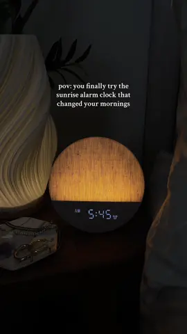 starting the day with soft golden light and birds singing ☀️🤍✨🕊️ #slowmornings #morningroutineaesthetic #sunrise #soothingsounds #goodmorning  pinterest apartment, good morning trend, cozy at home, alarm clock aesthetic, neutral decor, bedside table decor, best sunrise alarm clock, cozy apartment decor