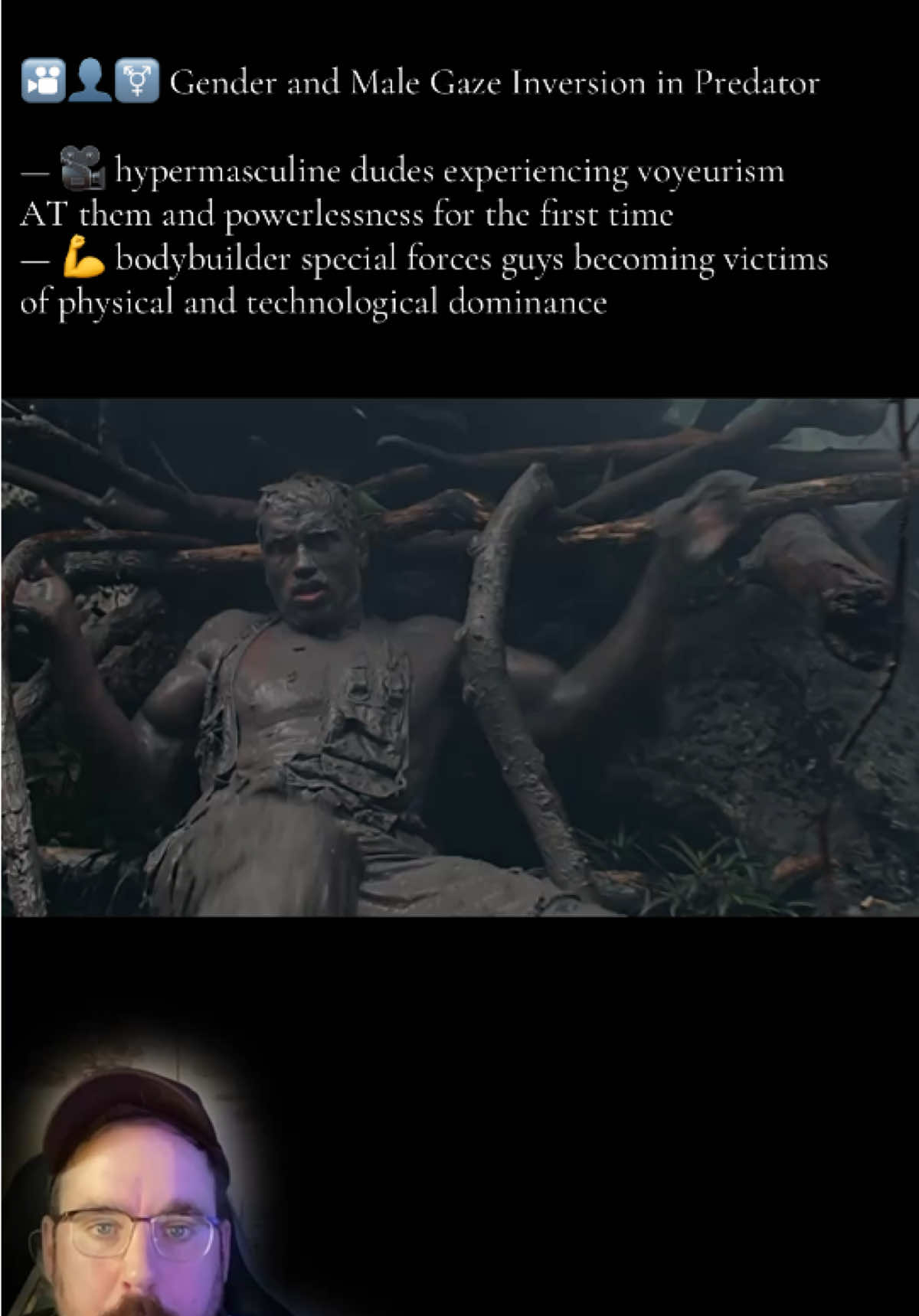 Predator has long been high on my list of “action movies that I wish not just straight dudes would be really into”, because I think its exploration of masculinity, feminity, voyeurism, and gender agency is shockingly sophisticated. I honestly struggle to think of something that gets at this stuff as well. Certainly Rear Window, Peeping Tom, Blue Steel, and others also do it as well, but this movie is just such a fascinating look at it. I have no idea if any of this was intentional or not. Certainly, the themes of “how men bond with each other and can’t communicate using words” comes from a long line of movies exploring that both homosocially and homoerotically. That’ll be the subject of the next video on it. But this feels like a distinctly post-modern work moreso than something from the 40s/50s/60s, as it also speaks so much to the technology and technological access and control that is reflective of how all this stuff expresses itself today, IMO. So, I love this movie. It really is in the Terminator 2 mold of being a perfect action movie—it can of course be enjoyed on its own terms for any of it, but there’s also multiple levels of depth here that exist, I think, the closer you look at it and the more you think about it. The movie is of course: Predator (1987), by John McTiernan And the other stuff I talked about/quoted is: —Ways of Seeing (1972), by John Berger, book —Visual Pleasure and Narrative Cinema (1973), by Laura Mulvey, essay —P(can’t type the word): Men Possessing Women (1981), by Andrea Dworkin —Interview with Patricia White from Criterion edition of “Written on the Wind” (1956), by Douglas Sirk #movietok #filmtok #filmtheory #gender #movieanalysis #movie #movies #lgbt #lgbtq #lgbt🏳️‍🌈 #malegaze #filmmaking #predatormovie #TikTokFilmTVCompetition #tiktokfilmtvcompeition 