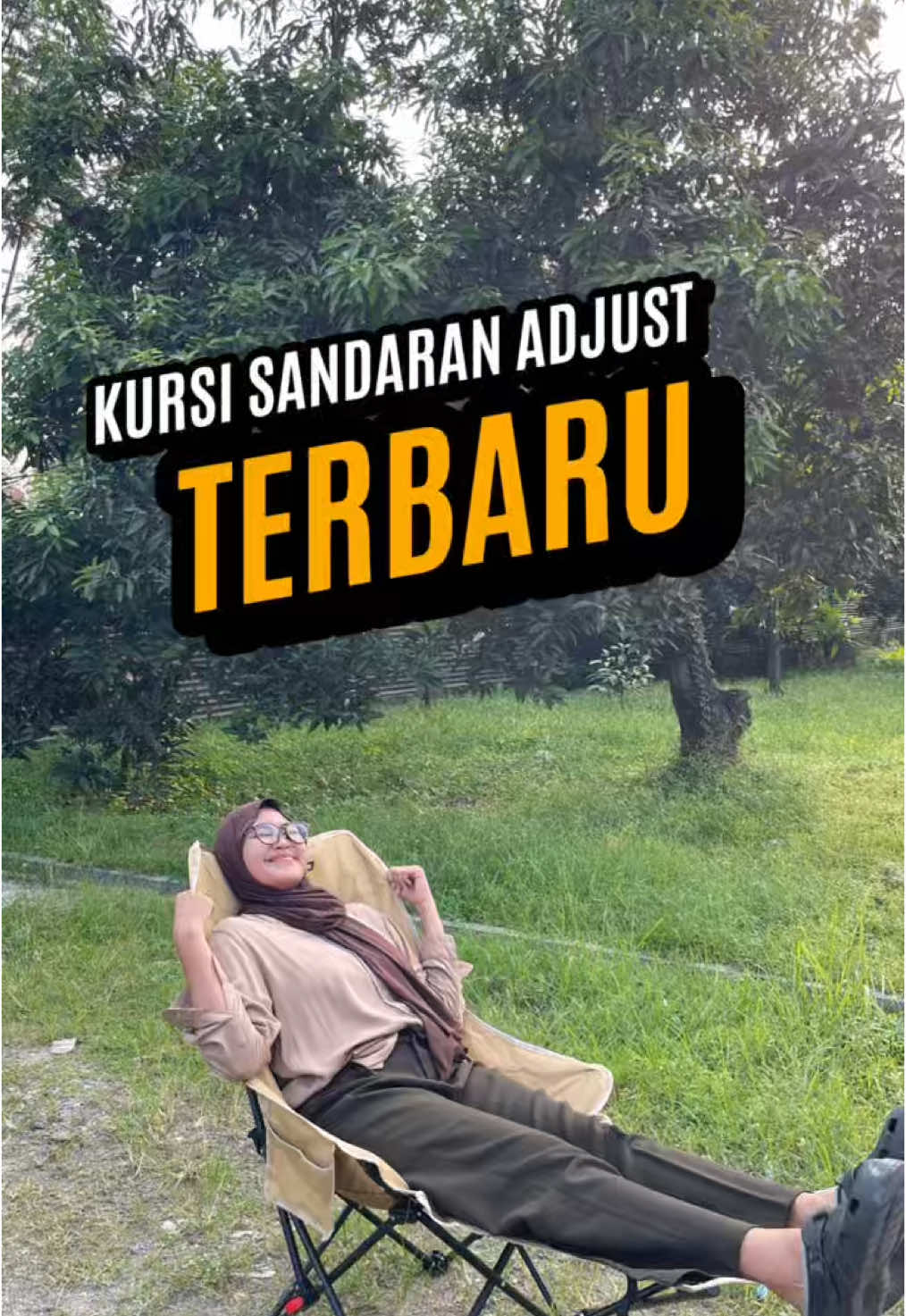 Sandaran adjust sampe kaki bagus banget #kursirebahan #kursilipatoutdoor #kursimurah #kursilipatportable 