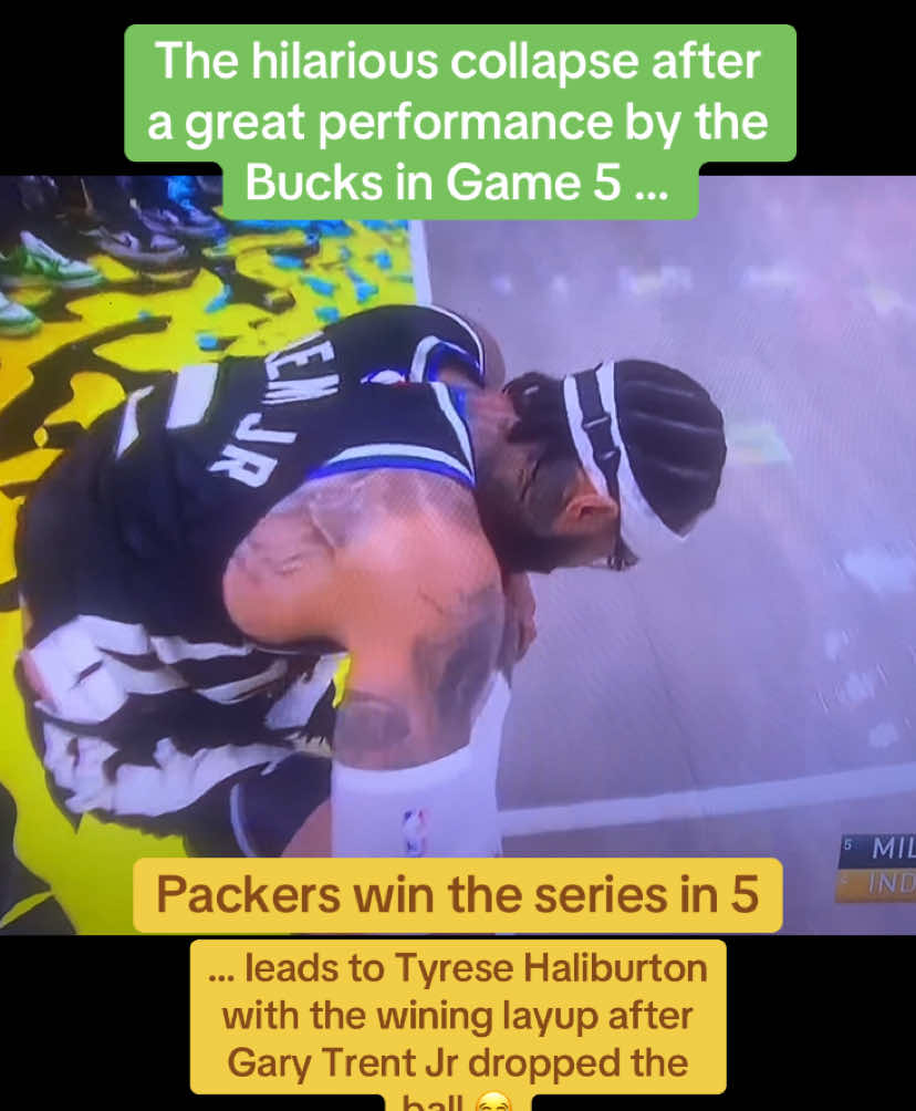 The hilarious collapse after a great performance by the @bucks in Game 5 … and @Tyrese Haliburton winning it for the @Pacers to advance to the East semis vs the @Cleveland Cavaliers #Tiktok #Bucks #Pacers #Giannis #TyreseHaliburton #OMG #garytrentjr #NBAPlayoffs #NBA #Basketball #Sports #Sport #Funny #Wow #Tuesday #April #Spring #2025 #LMAO #LOL #Indianapolis #Indiana #Milwaukee #Wisconsin 