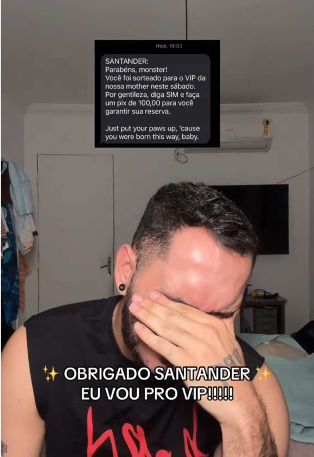 EU NAO TO ACREDITANDO @Santander Brasil  EU TE AMOOOOOO OBRIGADO #santander #vip #ladygaga #todomundonorio #copacabana @ladygaga @Todo Mundo No Rio @Deezer Brasil l @Zé Delivery  