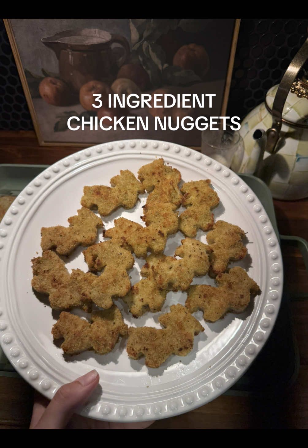 3 ingredient chicken nuggets #homemadefood #homemadechickennuggets #chickennuggets #homemaderecipe @Pasturebird @Sprouts Farmers Market @MacKenzie-Childs @From Our Place @Organic Valley 