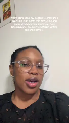 After completing my doctorate program, I plan to pursue a career in marketing and eventually become a professor. As a backup plan, I’m also interested in writing romance novels. #psychology #romance 